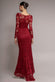 FIT & FLARE SCALLOP LACE V NECK MAXI DRESS DR4994