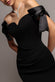 Satin Bow Bardot Sheath Maxi Dress DR4999