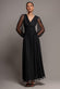 Gathered Long Balloon Sleeve A-Line Mesh Maxi Dress DR5003