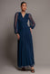 Gathered Long Balloon Sleeve A-Line Mesh Maxi Dress DR5003