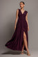 GATHERED SHOULDER WRAP NECK DRAPED WAIST MAXI DRESS BY GODDIVA DR5005