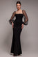Dobby Organza Bishop Sleeve Multiway Maxi Dress DR5011