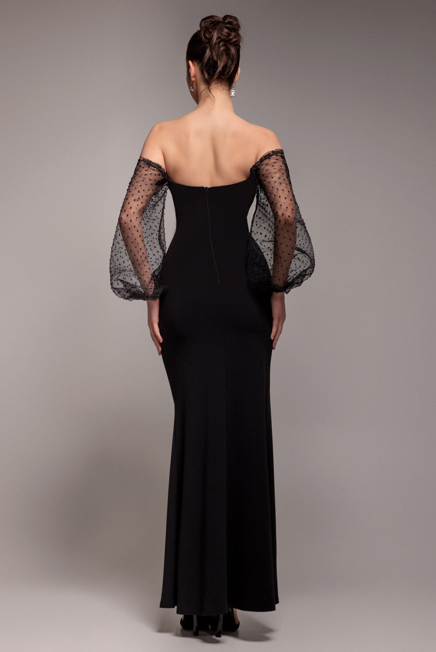 long sleeve multiway dress Wholesale Dobby Organza Bishop Sleeve Multiway Maxi Dress – City Goddess