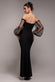 Dobby Organza Bishop Sleeve Multiway Maxi Dress DR5011