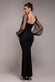 Dobby Organza Bishop Sleeve Multiway Maxi Dress DR5011