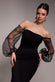 Dobby Organza Bishop Sleeve Multiway Maxi Dress DR5011