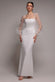 Dobby Organza Bishop Sleeve Multiway Maxi Dress DR5011
