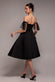 SCUBA & POLKA MESH OFF THE SHOULDER MIDI DRESS DR5016