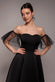 SCUBA & POLKA MESH OFF THE SHOULDER MIDI DRESS DR5016