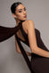 SCUBA & SOFT SATIN HALTERNECK MIDI DRESS WITH BACK SASH DR5022