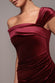 Glitter Velvet One Shoulder Maxi Dress DR5026