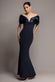 Satin Plunge Neck Bardot Scuba Maxi Dress DR5040