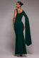 One Shoulder Cape Sleeve Maxi Dress DR5041
