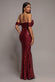 FRONT GATHERED SEQUIN WING MAXI DRESS DR5054