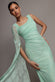 ONE SHOULDER CAPE SLEEVE PLEATED LACE MAXI DRESS BY GODDIVA DR5065