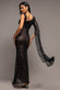 ONE SIDE CAPE SLEEVE SEQUIN MAXI DRESS DR5068