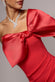 Off The Shoulder Satin Bow Neck Maxi Dress DR5073