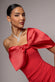 Off The Shoulder Satin Bow Neck Maxi Dress DR5073