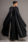 Scoop Neck Soft Satin Cape Sleeve Maxi Dress DR5074
