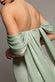 OFF SHOULDER SOFT SATIN WING CAPE MAXI DRESS DR5079