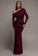 OFF SHOULDER GATHERED PANEL SOFT TOUCH MAXI DRESS BY GODDIVA DR5087