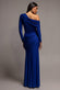 OFF SHOULDER GATHERED PANEL SOFT TOUCH MAXI DRESS BY GODDIVA DR5087