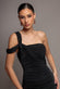 ONE SHOULDER ASYMMETRIC TWIST MAXI DRESS BY GODDIVA DR5089