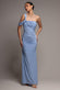 ONE SHOULDER ASYMMETRIC TWIST MAXI DRESS BY GODDIVA DR5089