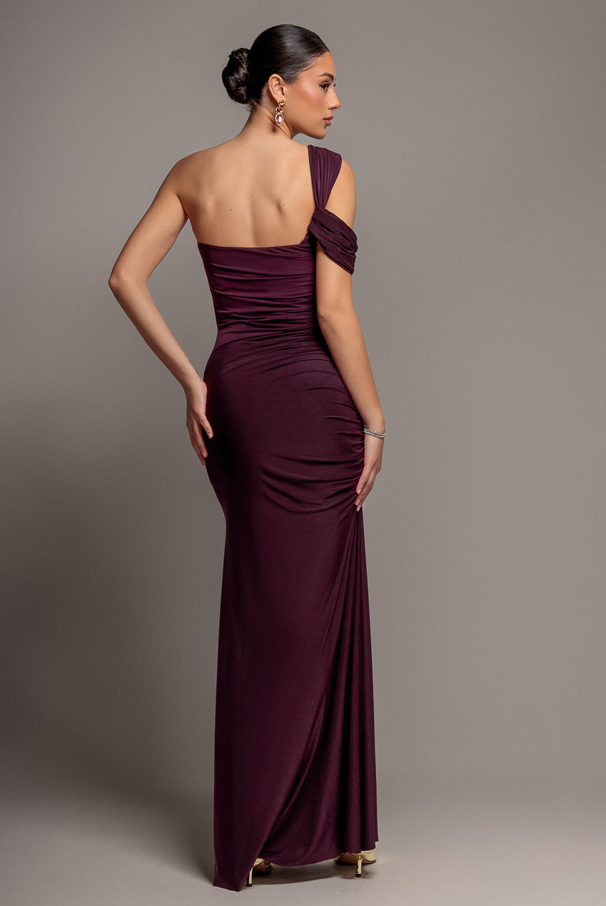goddiva one shoulder evening maxi dress reviews Wholesale ONE SHOULDER ASYMMETRIC TWIST MAXI DRESS BY GODDIVA – City Goddess