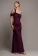 ONE SHOULDER ASYMMETRIC TWIST MAXI DRESS BY GODDIVA DR5089