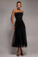 Strapless Asymmetric Tiered Midaxi Dress DR5092