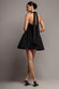 CORSET FIT AND FLARE HALTER NECK SKATER MINI DRESS BY GODDIVA DR5107