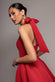 CORSET FIT AND FLARE HALTER NECK SKATER MINI DRESS BY GODDIVA DR5107