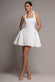 CORSET FIT AND FLARE HALTER NECK SKATER MINI DRESS BY GODDIVA DR5107