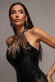 OMBRE SEQUIN MOSAIC HALTER NECK MAXI DRESS DR5110