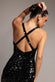 SEQUIN & VELVET V NECK CROSS BACK MAXI DRESS DR5111