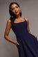 STRAPLESS FIT & FLARE A-LINE MAXI DRESS DR5114