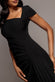 CAP SLEEVE PLEATED ASYMMETRIC MAXI DRESS DR5115