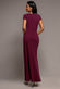 CAP SLEEVE PLEATED ASYMMETRIC MAXI DRESS DR5115