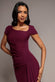 CAP SLEEVE PLEATED ASYMMETRIC MAXI DRESS DR5115