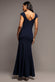 CAPPED SLEEVE V NECK PLEATED FIT & FLARE MAXI DRESS DR5117