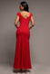 CAPPED SLEEVE V NECK PLEATED FIT & FLARE MAXI DRESS DR5117
