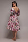 Off Shoulder Floral Bow Back A Line Midi Dress DR5120