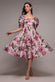 Off Shoulder Floral Bow Back A Line Midi Dress DR5120