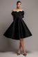 BARDOT PLUNGE NECK BOW SLEEVE A LINE MIDI DRESS BY GODDIVA DR5124