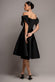 BARDOT PLUNGE NECK BOW SLEEVE A LINE MIDI DRESS BY GODDIVA DR5124