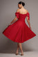 BARDOT PLUNGE NECK BOW SLEEVE A LINE MIDI DRESS BY GODDIVA DR5124