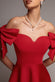 BARDOT PLUNGE NECK BOW SLEEVE A LINE MIDI DRESS BY GODDIVA DR5124