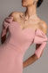 BARDOT PLUNGE NECK BOW SLEEVE SKATER MINI DRESS DR5125