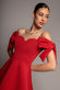 BARDOT PLUNGE NECK BOW SLEEVE SKATER MINI DRESS DR5125